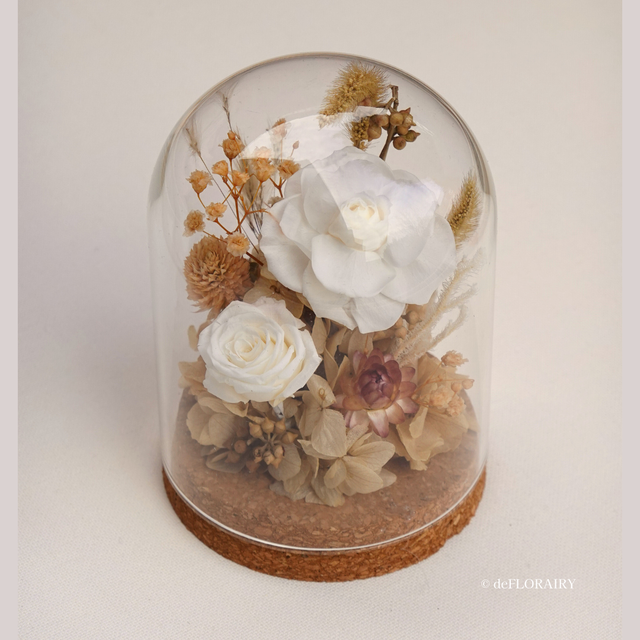 Pure Serenity | Preserved Flower Glass Dome | Next-Day Flower Delivery in Bristol | UK-Wide Delivery