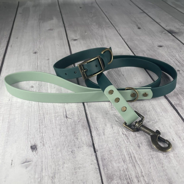 Forest Green & Sage Green Waterproof BioThane® Lead
