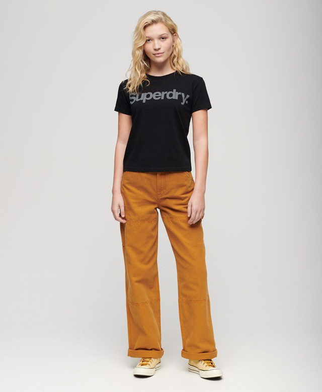SUPERDRY T-shirt donna mezza manica scritta sulla schiena