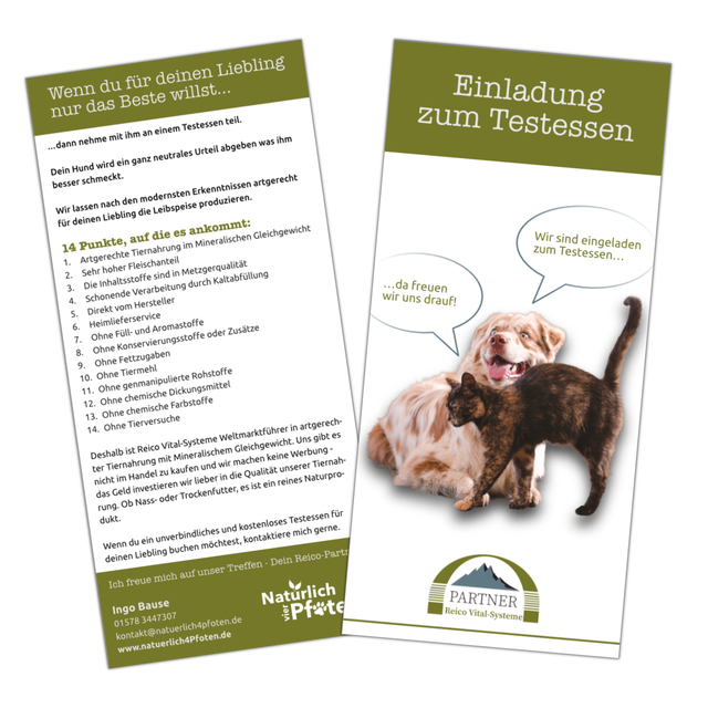 Wurfzettel - Reico Testessen