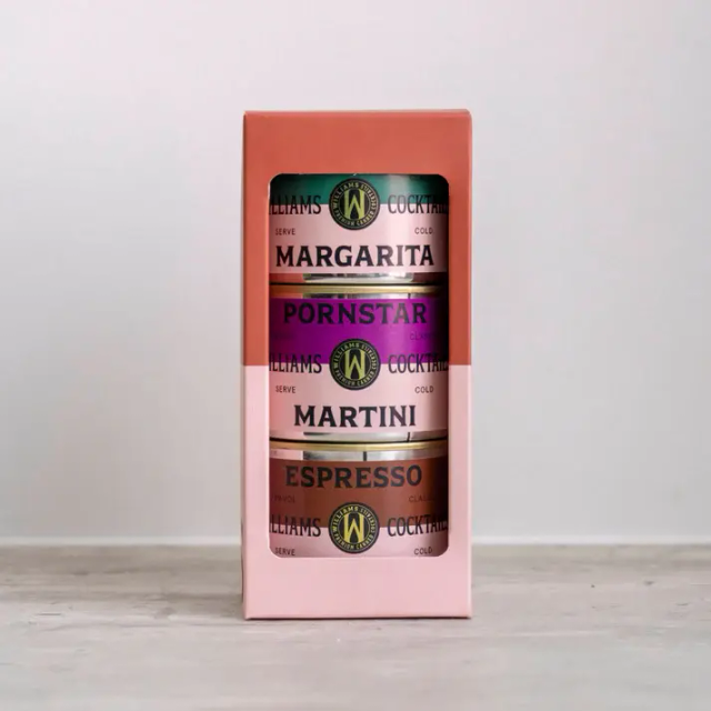 Williams - Gift pack met 3 cocktails (Margarita, Pornstar Martini, Espresso Martini)