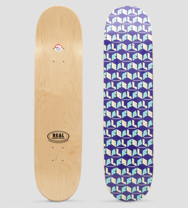 Real - City Blocks Purple Skateboard Deck - 7.75"