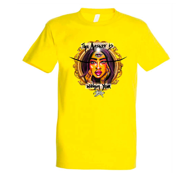 The Answer is Within You t-shirt Yellow
