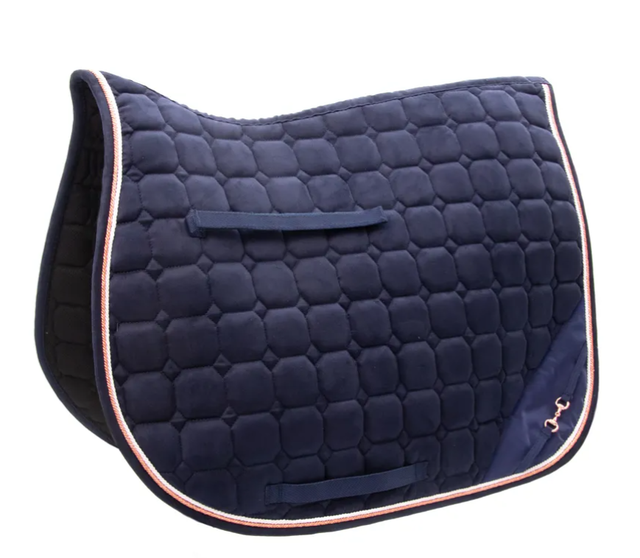 Hy On The Bit Saddle Pad - NAVY/ROSE GOLD