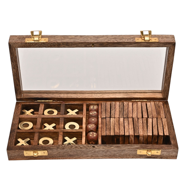 Dominoes, Tic Tac & Dice Set