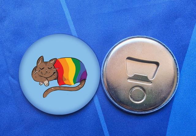Rainbow Cat Magnet Bottle Opener