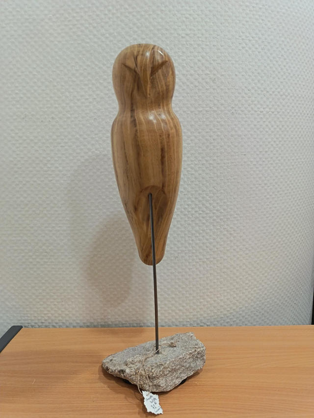 Oiseau Chouette hulotte en acacia