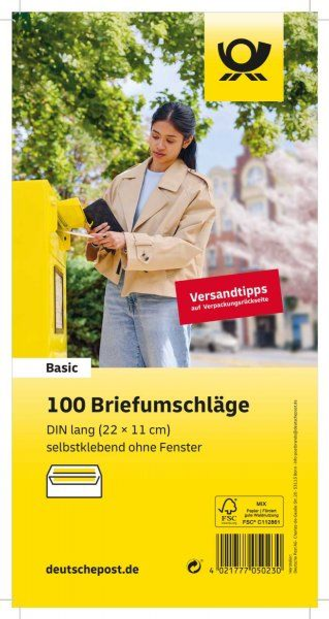 100er Briefumschläge DIN lang