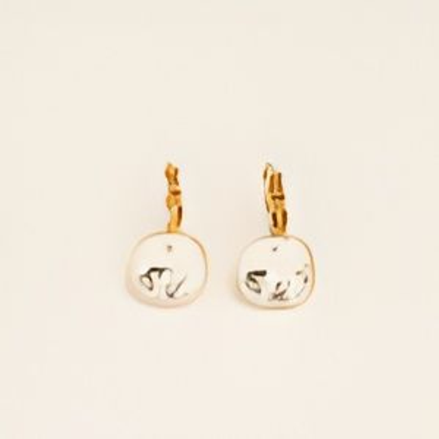 Dormeuses dorée & Cristal Swarovski | Moonlight