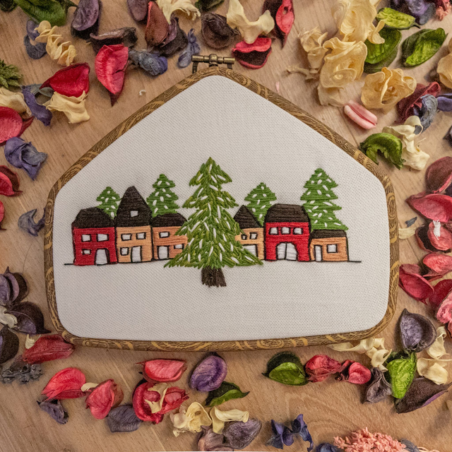 Broderie - marché de noël -