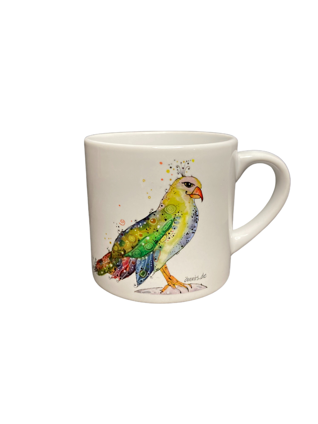 Keramiktasse "Falke - Glitzern"