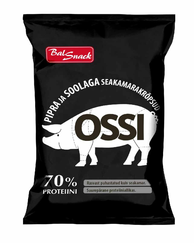 OSSI, possusnacks, pippuri/suola, 40g, EAN 4 740 053 007 354