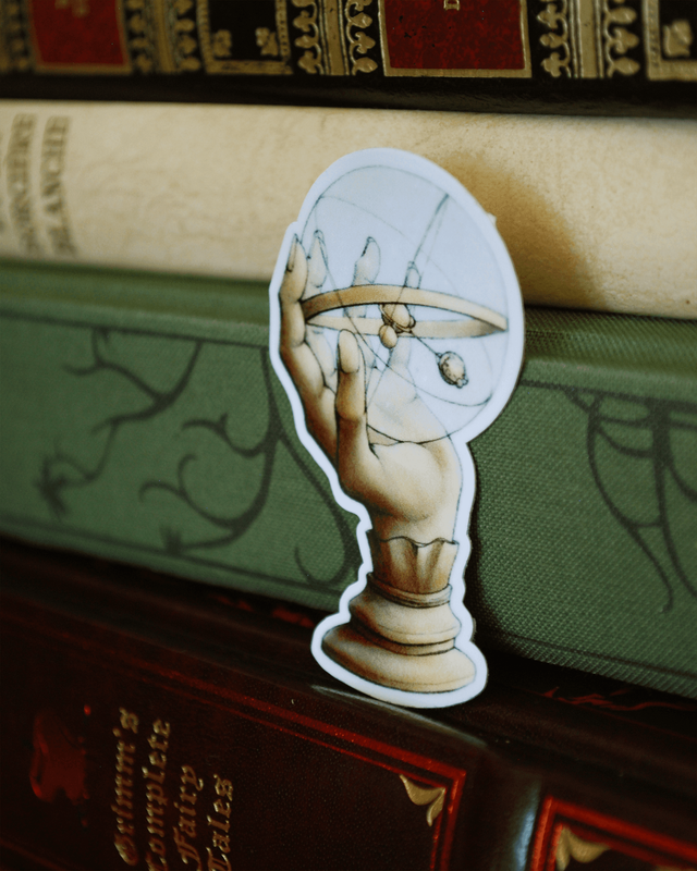 Sticker globe et main