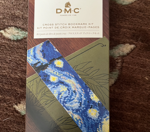 The Starry Night Counted Cross Stitch Bookmark