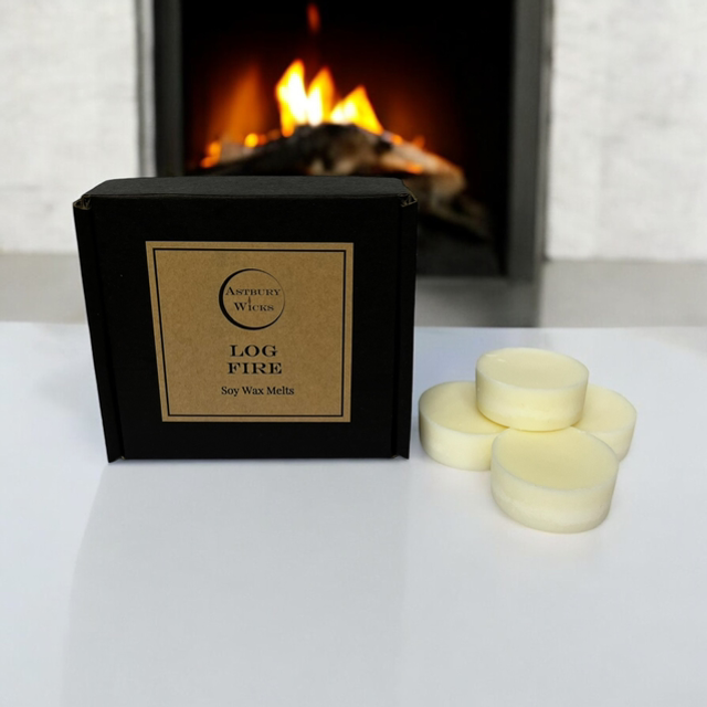 Log Fire Soy Wax Melts ~ 80g 