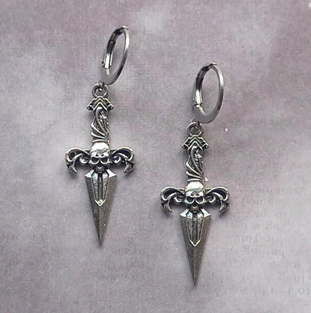 Skull Dagger Earrings