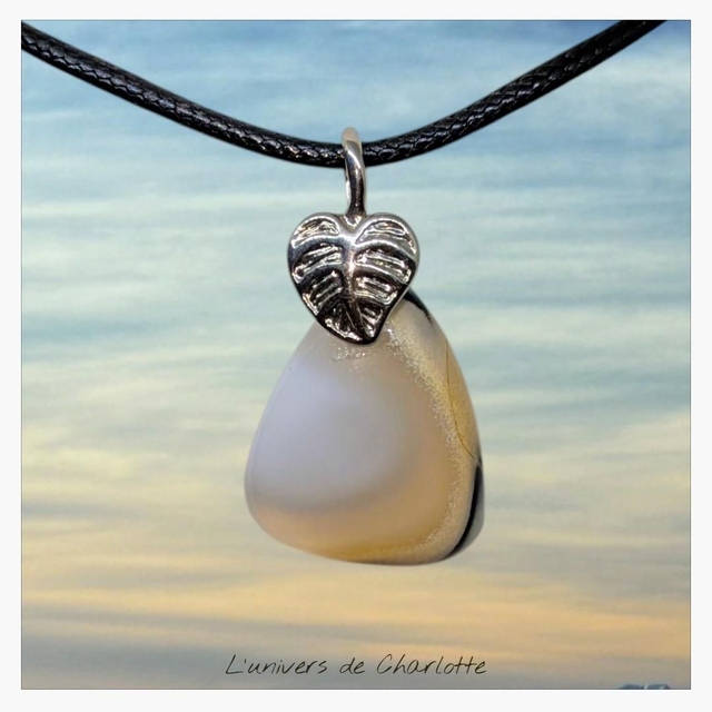 Pendentif &quot;Agate denditrique&quot; PN-080