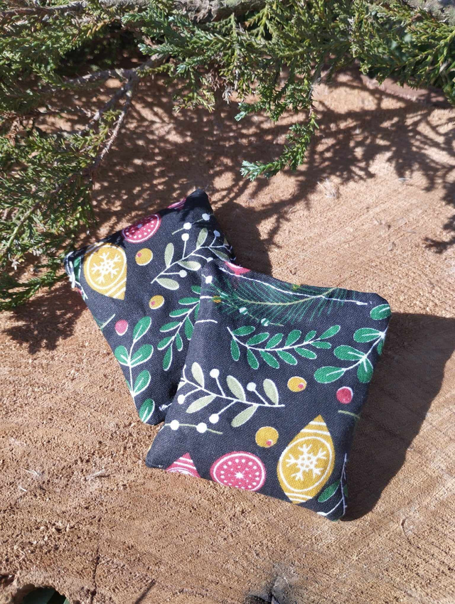 Bouillottes sèches de poche - motif Noël noir