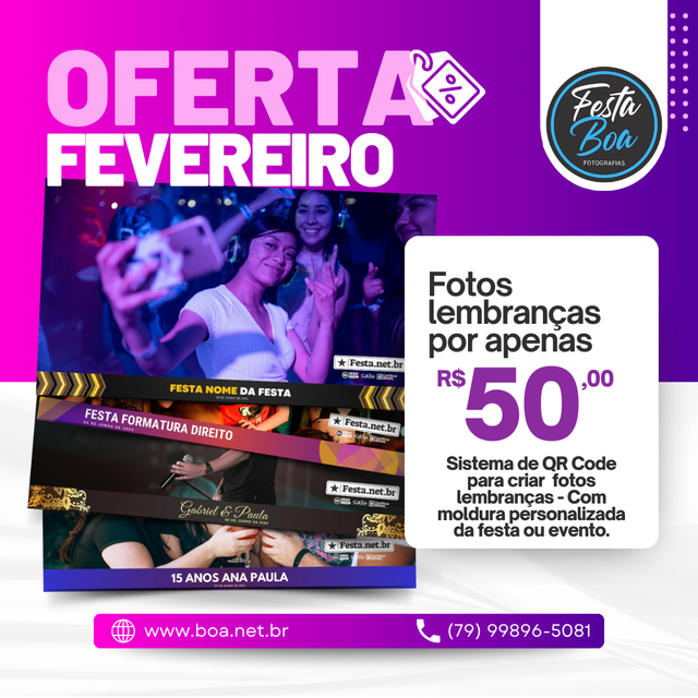 Super Promoção: Fotos Lembrança com QR Code Personalizado!