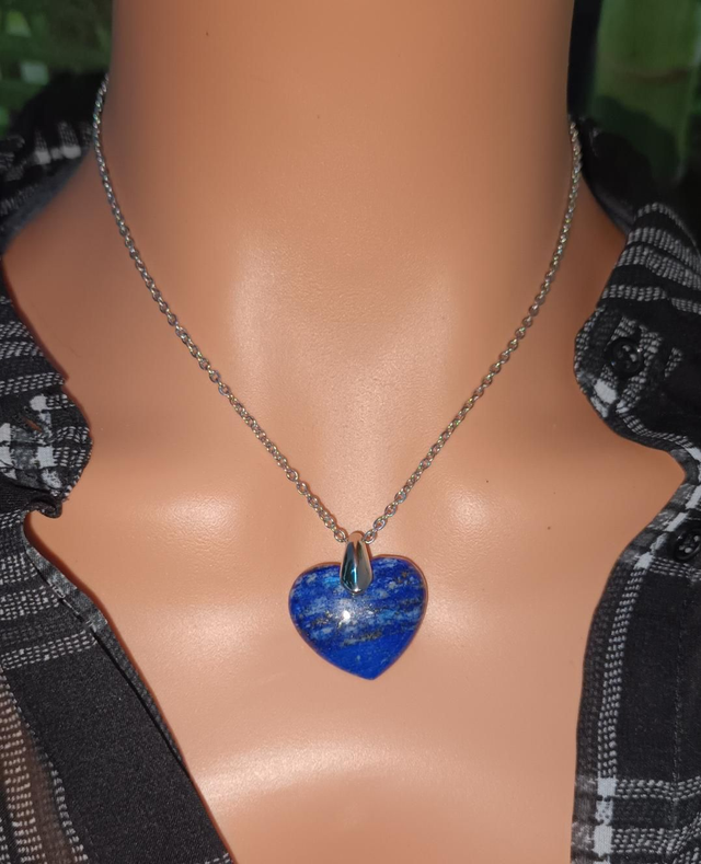 Pendentif cœur en lapis lazuli