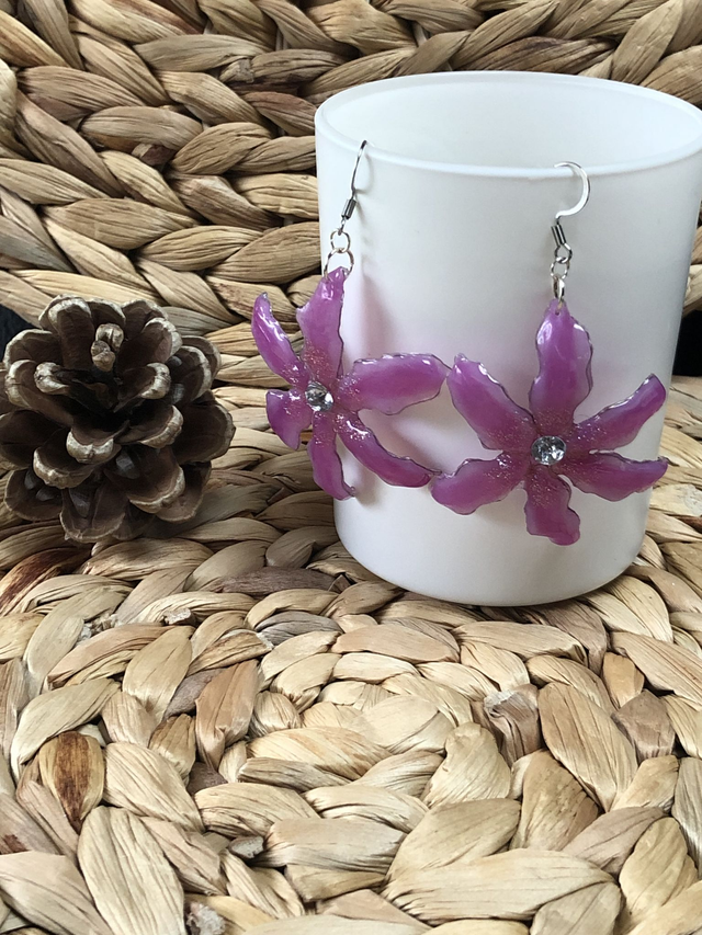 Boucles d'oreilles Suzy - design floral fait main