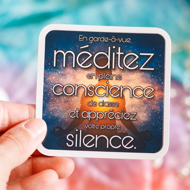 Namaste Grands Morts × Vénus en Filet ❧ Sticker Méditez en pleine conscience