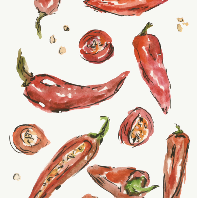 Greetings Card, Chillies