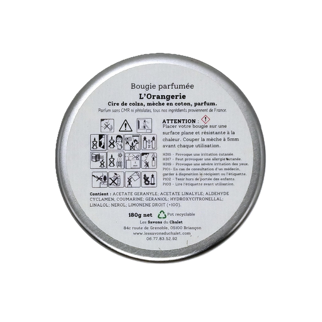 Bougie végétale parfumée L'ORANGERIE