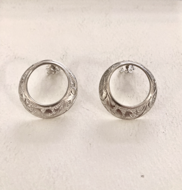 Swirled Engraved Earrings