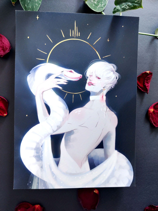 Snake Charmer - Gold Foil - A4 / A5