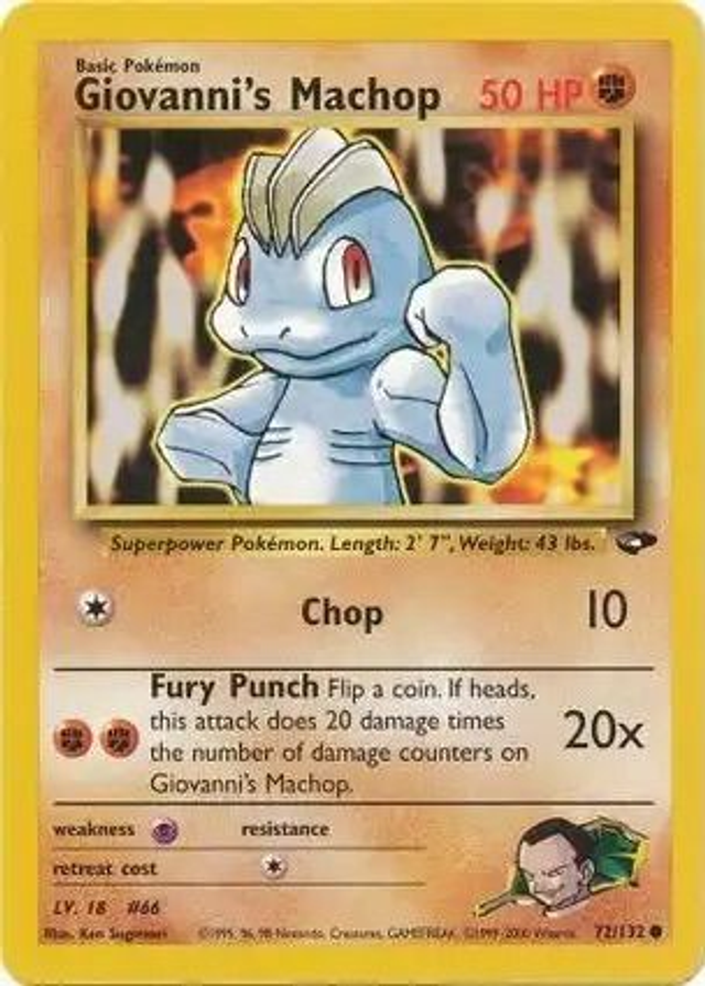 Giovanni&#039;s Machop - 72/132 (Gym Challenge Unlimited)