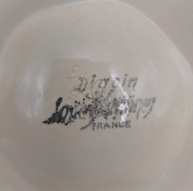 Assiette de service à huîtres Digoin Sarreguemines