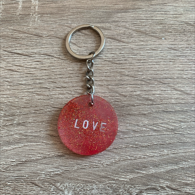 Porte-clés rond LOVE