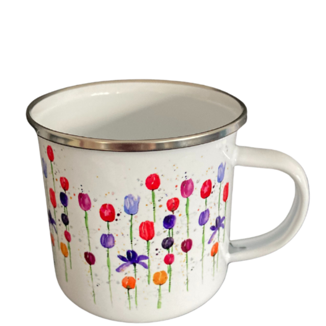 Emailletasse "Tulpen"
