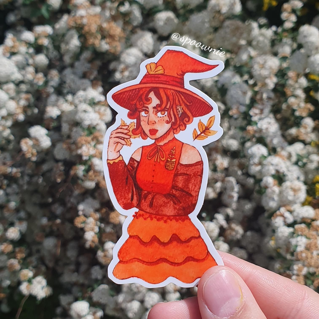 Stickers Sorcière Automne 