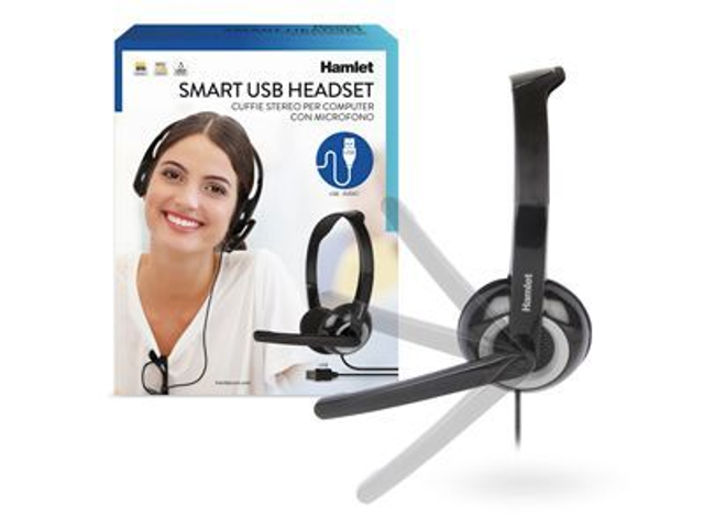 cuffia stereo con micr. connessione usb per pc **