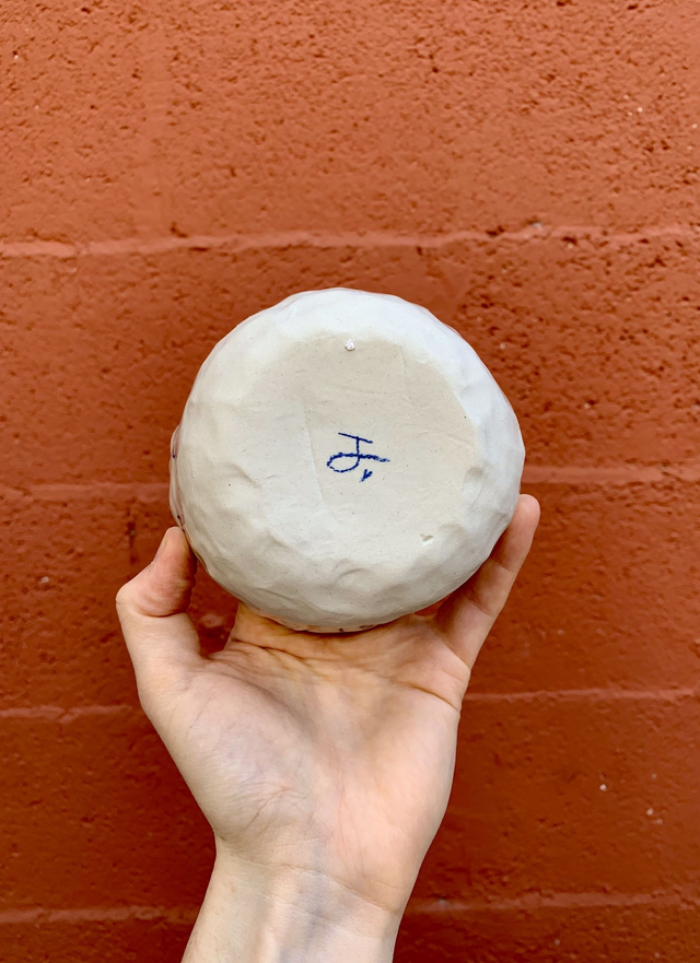 Bol "La fleur au rouge coeur"