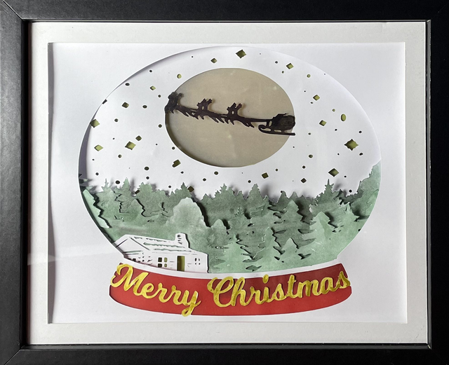 Merry Christmas - cadre 3D lumineux - VENDU