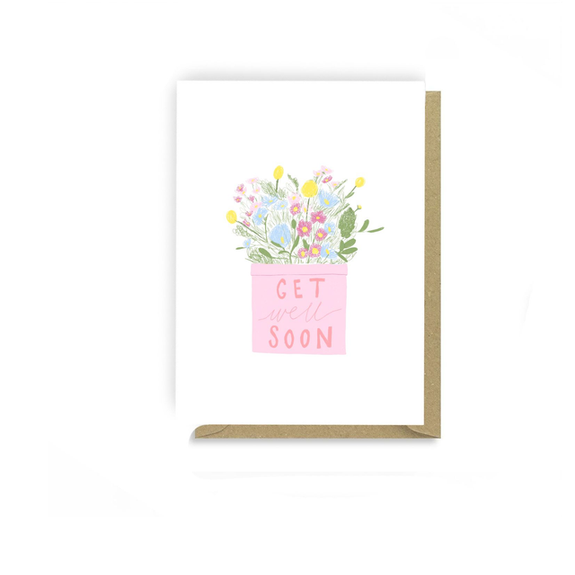 Flowers - Illustrated Get Well Card