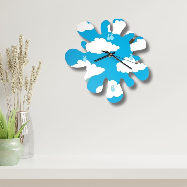Clouds Blob Shaped Decorative Clock Silent Movement