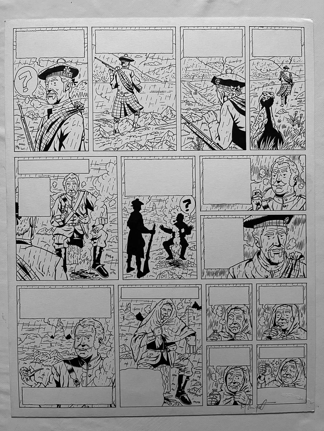 Planche originale de BD : Scott et Hasting