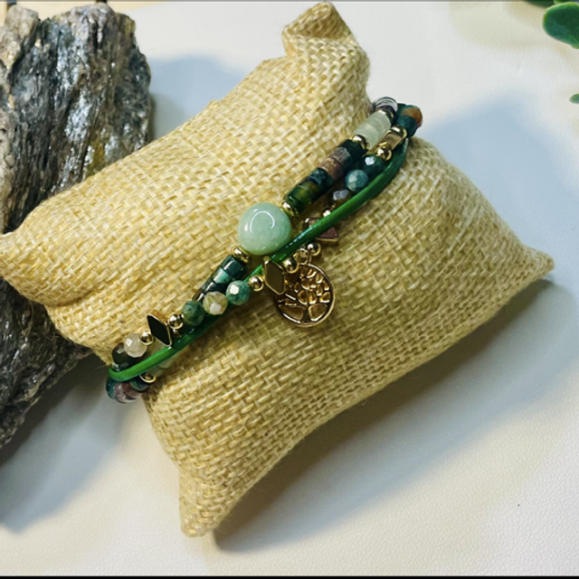 Renaissance COLLECTION LEONÂ ,Aventutine Jade Agate Indienne