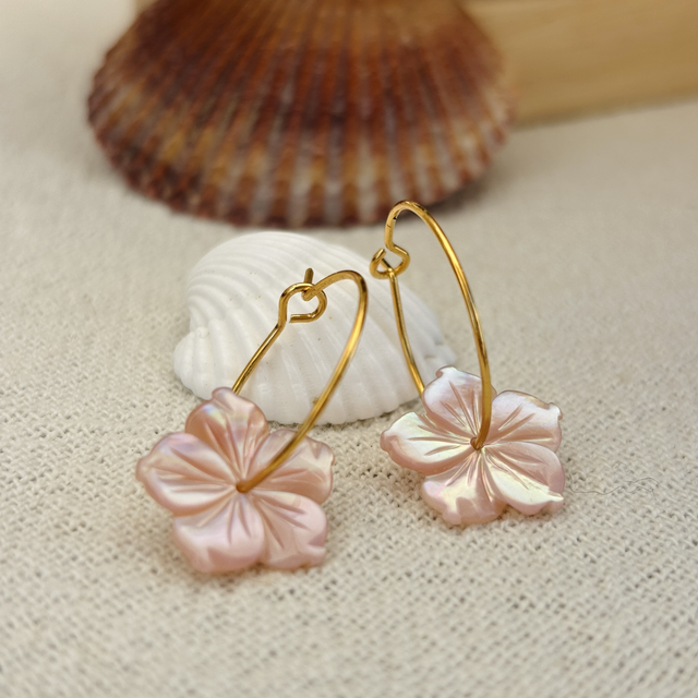 Boucles d’oreilles Vahiné rose