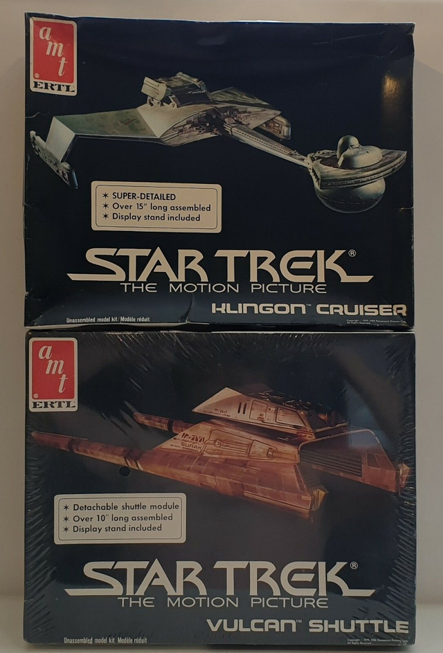 Star Trek The Motion Picture Klingon Cruiser &amp; Vulcan Shuttle model kits