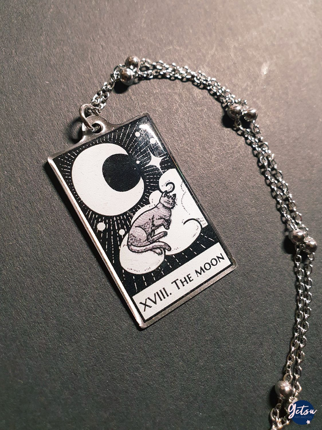 Collier tarot carte &quot;The Moon&quot;