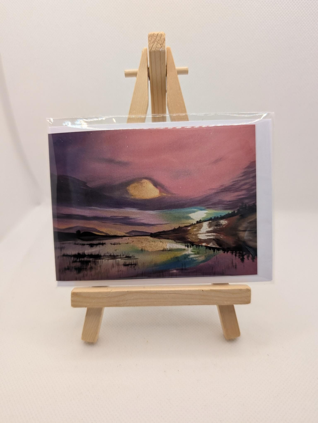 Northern lights over Glen Quaich notecard 