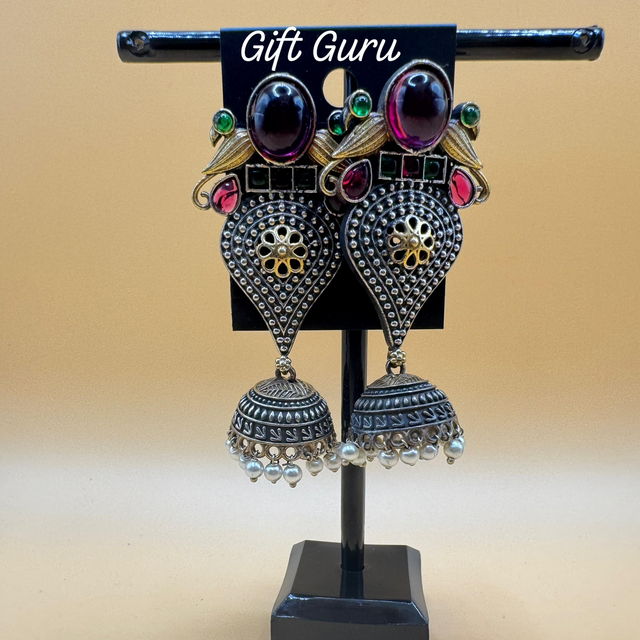 Dual tone Antique designer ear rings