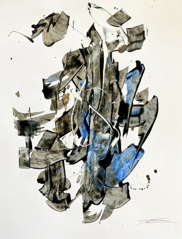 Oeuvre sur papier - Lever les voiles - 50x65cm