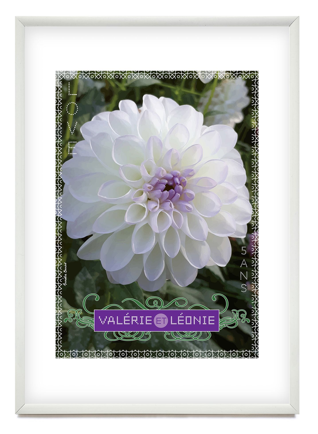 TABLEAU FLORE 21 X 29,7 cm (CA-005-P) personnalisable