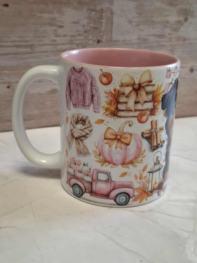 Mug rose toutou rigolo